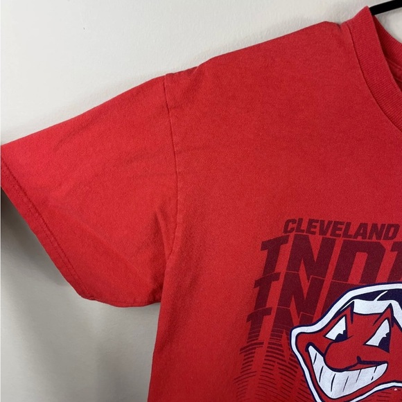Cleveland Indians Chief Wahoo AL Red TShirt Sz M MLB Genuine Merchandise - Picture 3 of 8